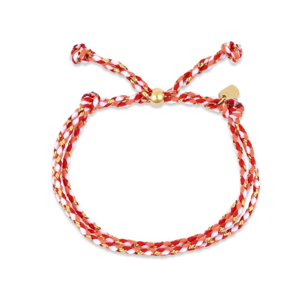 Pura Vida 美国手工 FRIENDSHIP CORD 挚友羁绊红色编织冲浪手环 - 手链/手环 - 防水材质 