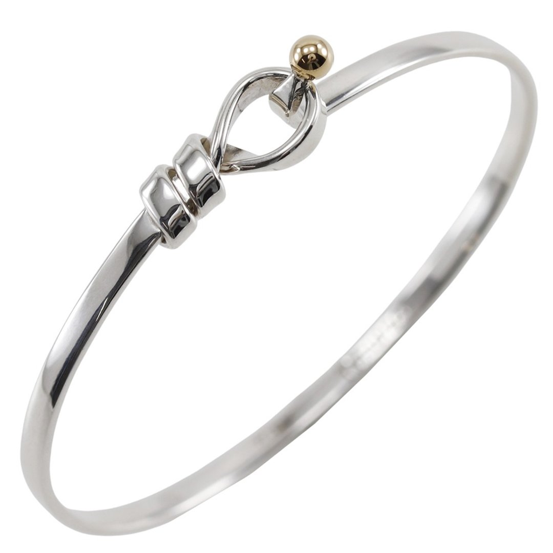 [日本直送] Tiffany & Co. Hook & Eye 手镯，925银x 18K 金，约 9.3 克，女士 [二手] - 手链/手环 - 银 银色