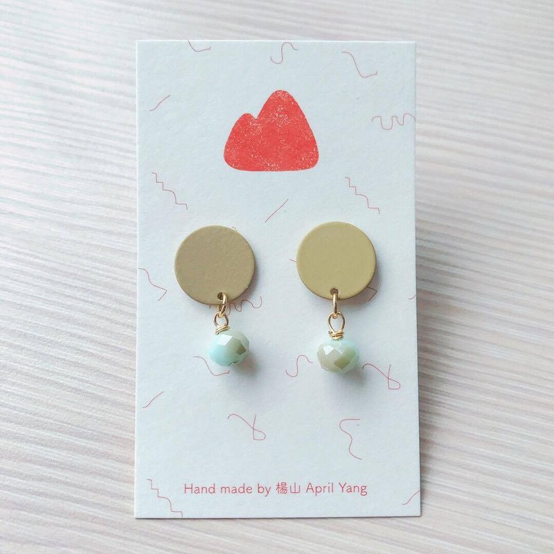 月光摇篮 - 耳针式耳环 - 耳环/耳夹 - 压克力 橘色
