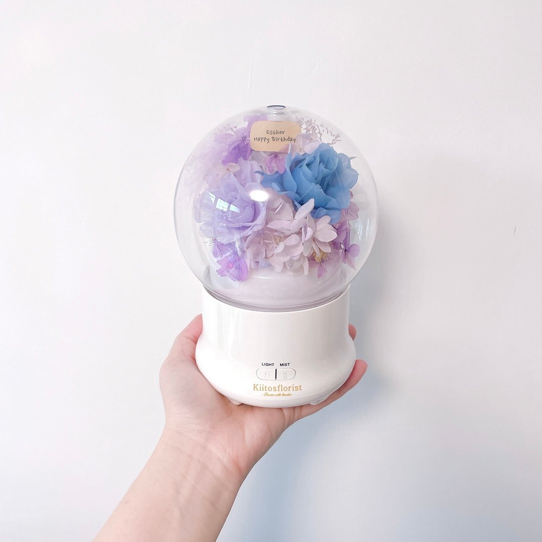 Kiitosflorist永生花香薰机 - 淺紫 - 香薰/精油/线香 - 其他材质 粉红色