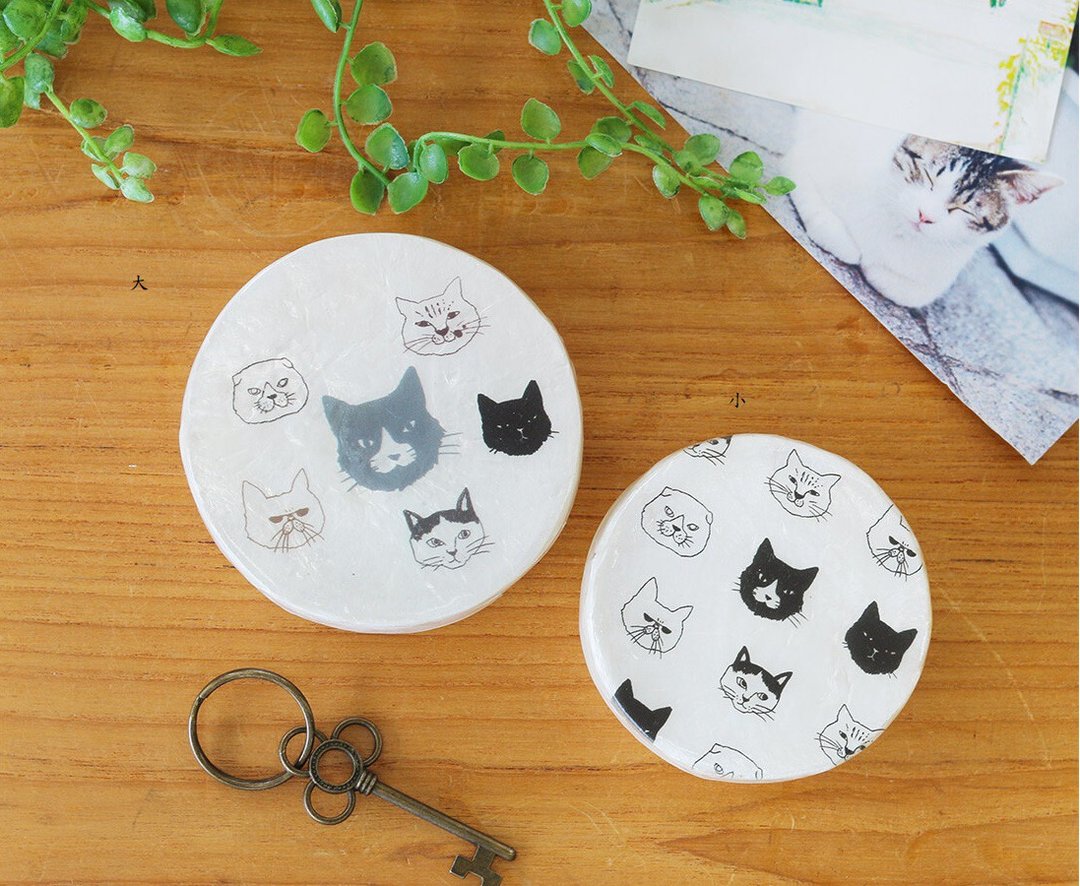 地球树公平贸易fair trade -- 菲律宾贝壳猫咪盒子(大/小) - 收纳用品 - 其他材质 