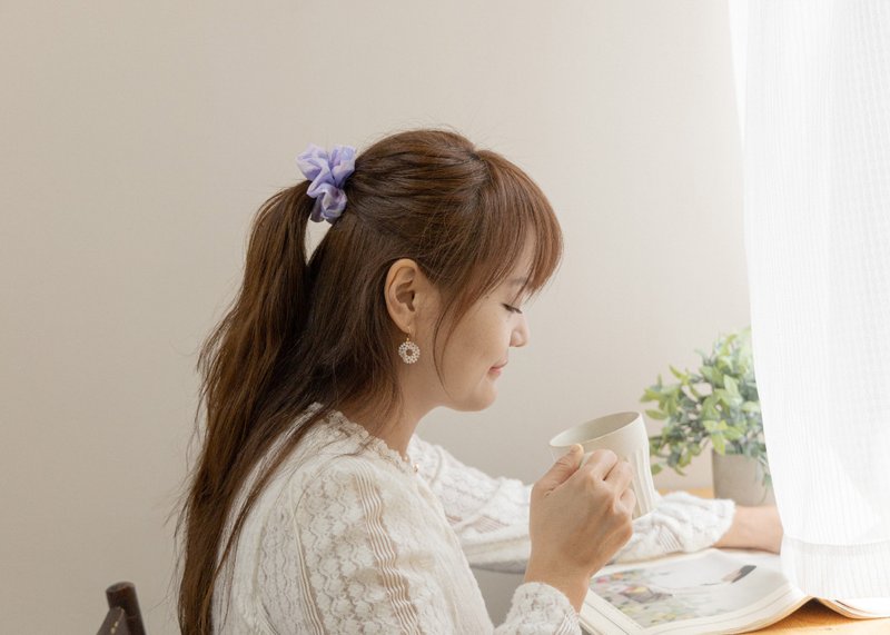 【紫藤-花漾发圈-小】发饰 / 发束 - 发饰 - 聚酯纤维 紫色