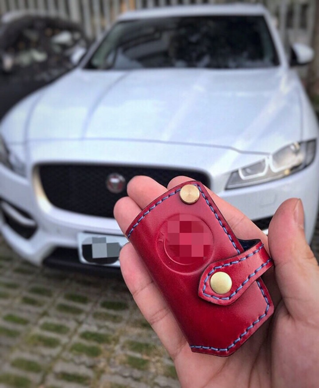 【波赛顿精品手工皮件】JAGUAR 捷豹 汽车钥匙包 皮套 手工 订制 - 钥匙链/钥匙包 - 真皮 