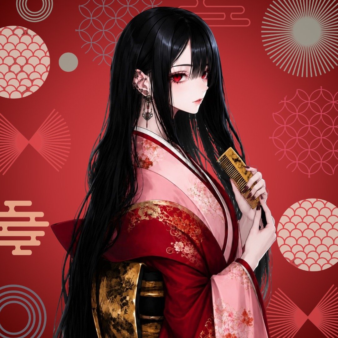 NaChi 原创贴纸【市松人形】 - 贴纸 - 纸 红色