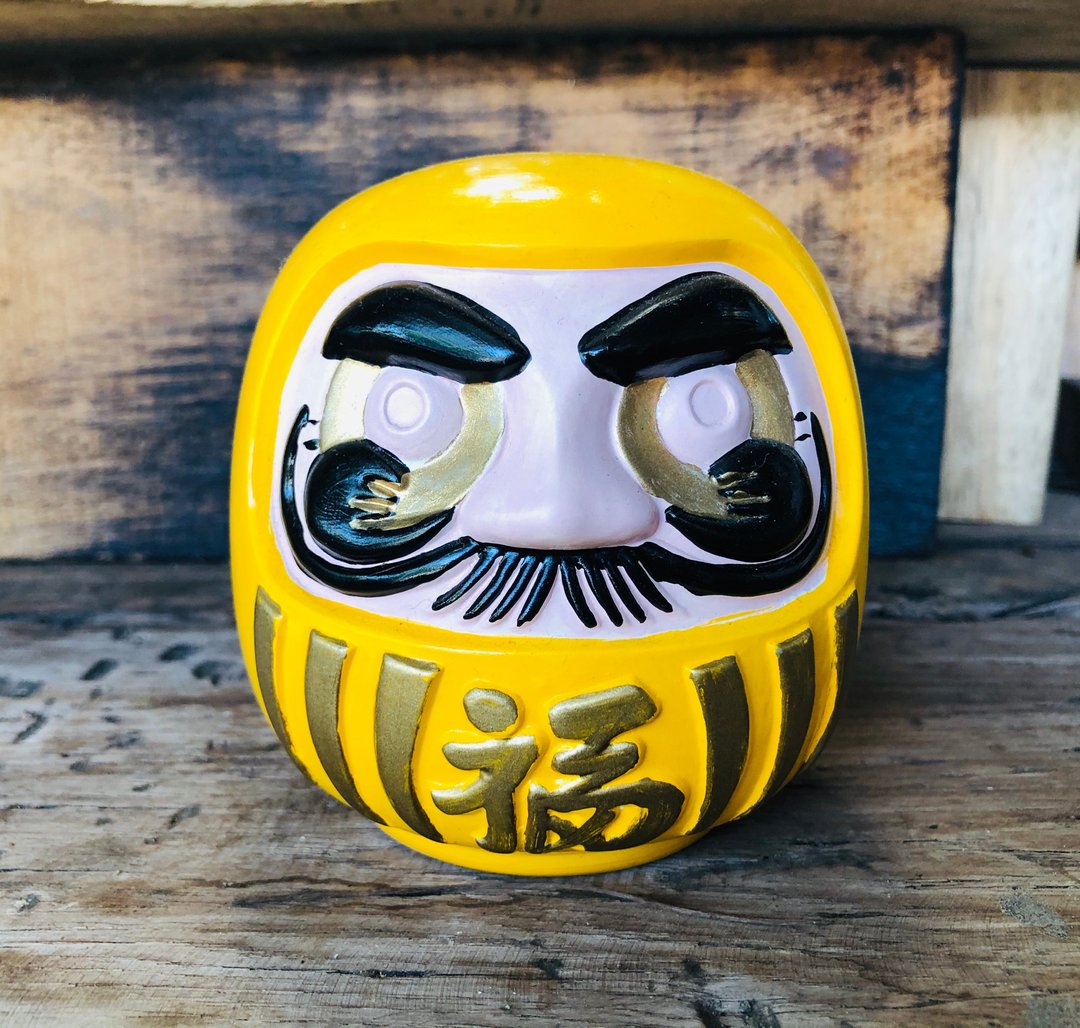 陶瓷 祈愿招福不倒翁存钱筒(黄) 金运向上 - 摆饰 - 陶 黄色