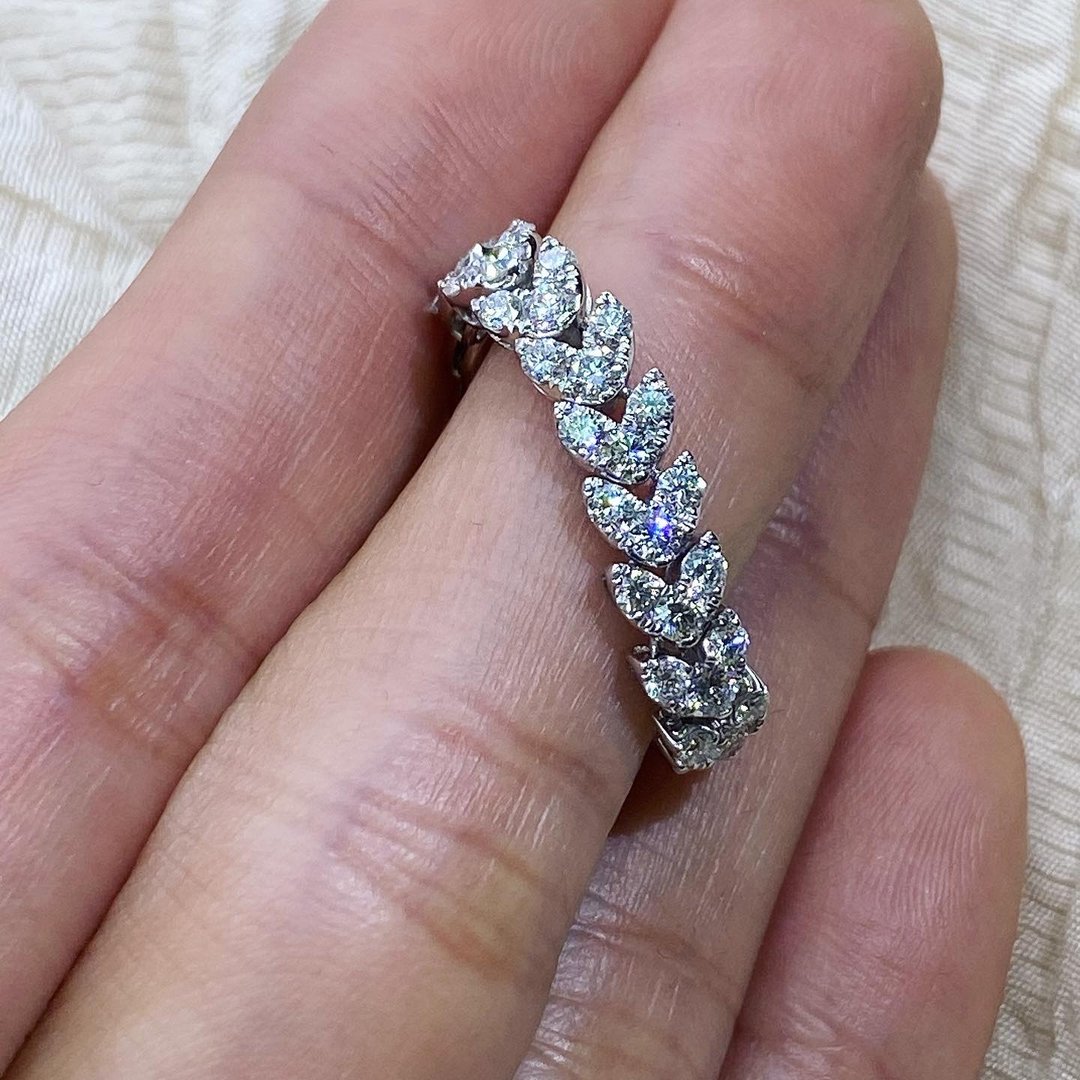 【Lost and find】 大地之母的后冠 丰收季节 小麦 天然 钻石 18k - 戒指 - 宝石 透明