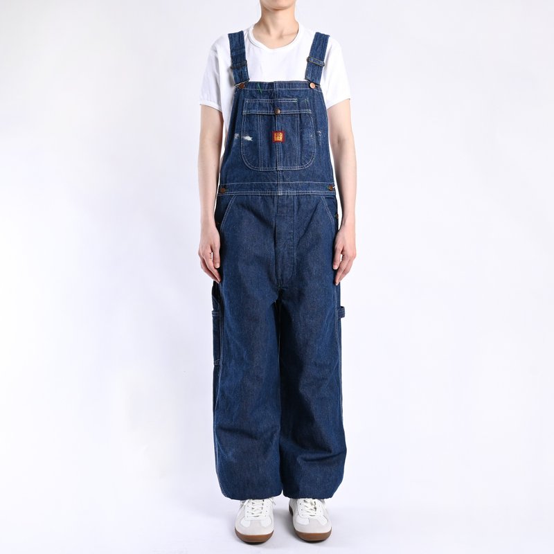 美式工装吊带裤 32 寸  / 丹宁吊带裤、美式工装、工装吊带裤 - 背带裤/连体裤 - 棉．麻 蓝色
