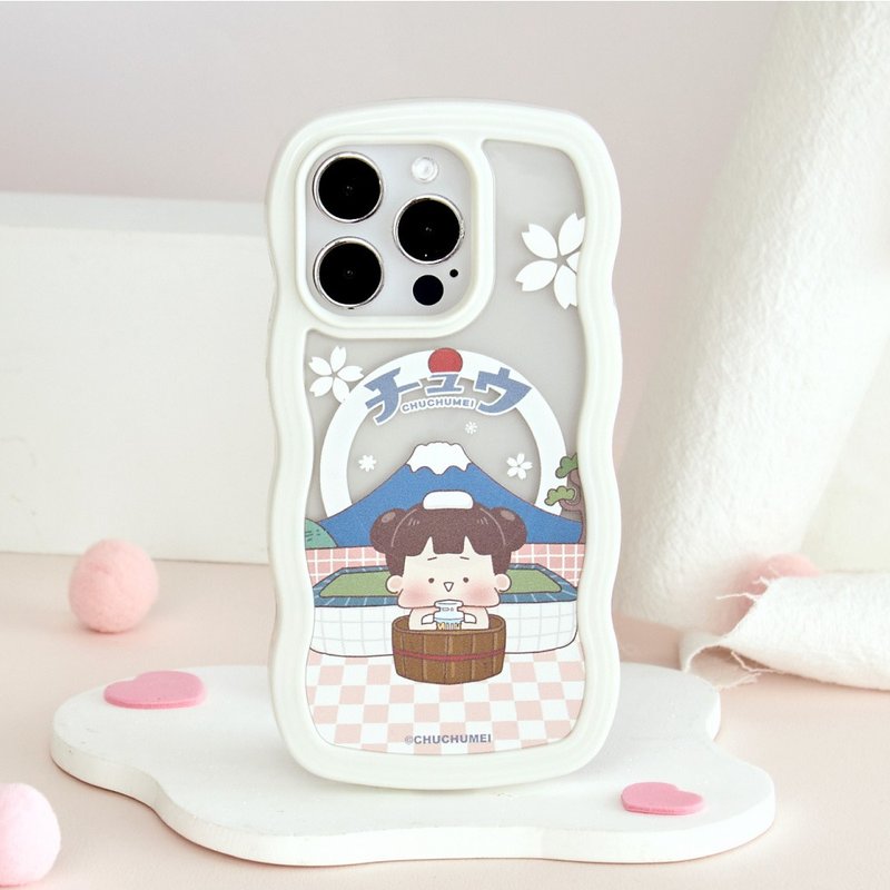 啾啾妹阿嘶 泡温泉MagSafe iPhone波浪手机壳 - 手机壳/手机套 - 硅胶 多色