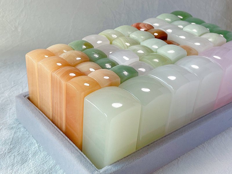 【玉玉印章】 天然玉石印章种类介绍 - 印章/印台 - 宝石 绿色