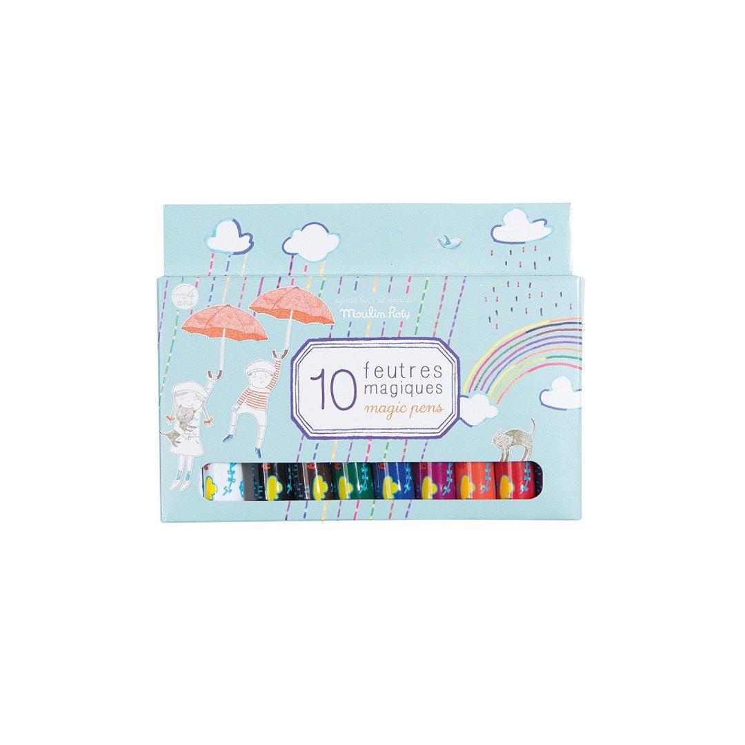 法国 Moulin Roty 假日系列变色魔法麦克笔-10色 - 玩具/玩偶 - 塑料 多色