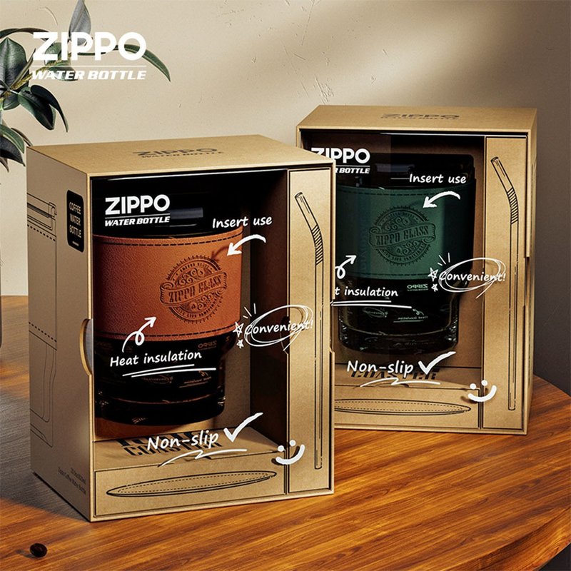 ZIPPO 复古玻璃轻享杯 玻璃杯 咖啡杯 文青复古 轻享杯 - 水瓶/水壶 - 玻璃 多色