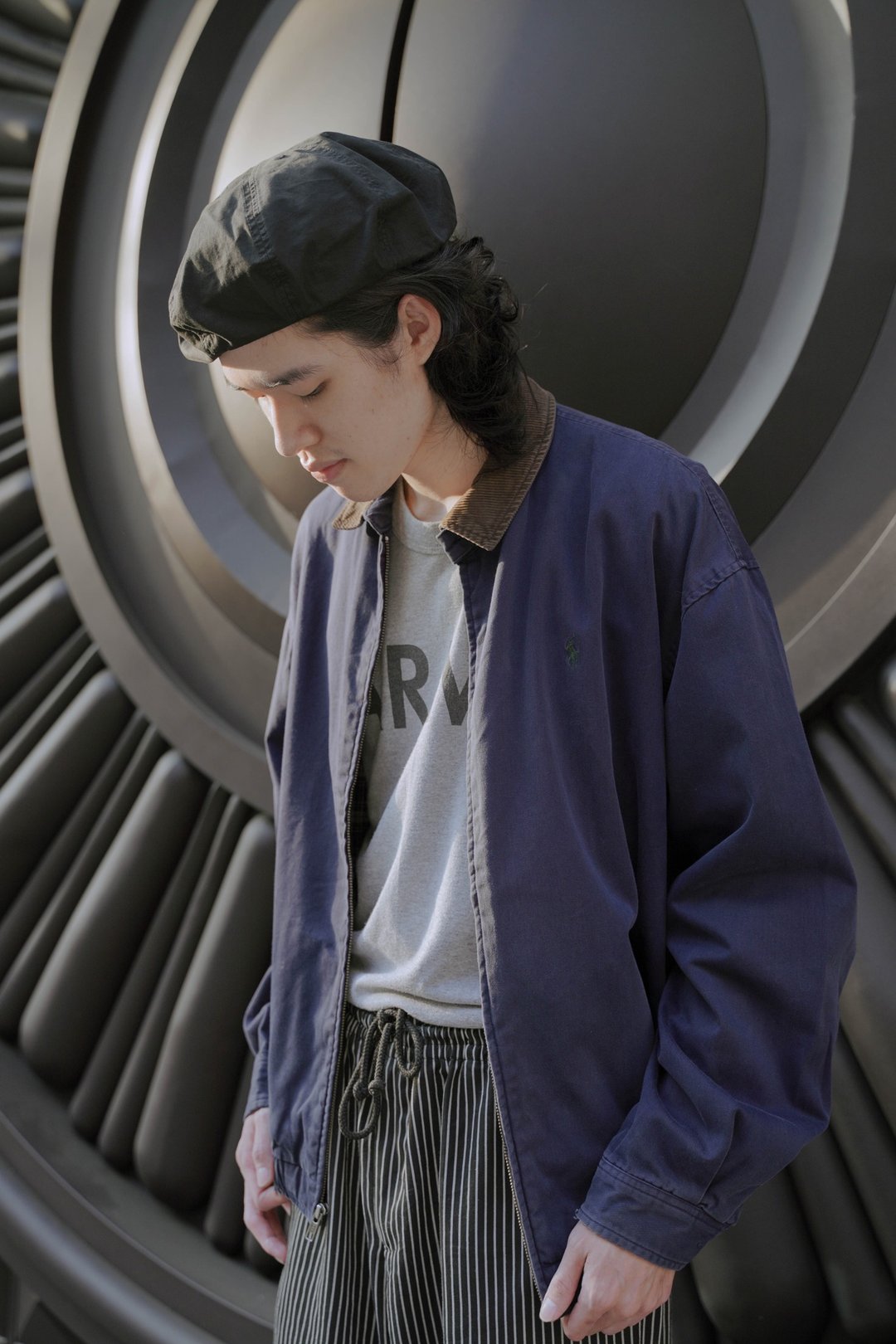 照旧 古着 polo ralph lauren Bi-swing windbreaker 外套 - 男装外套 - 棉 蓝色