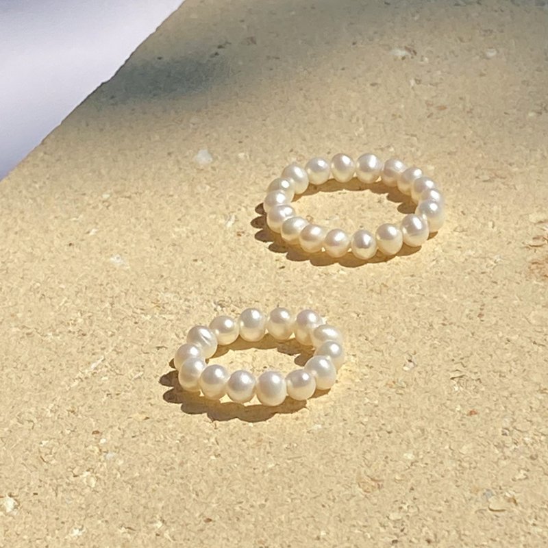 淡水珍珠戒指 - 戒指 - 珍珠 白色