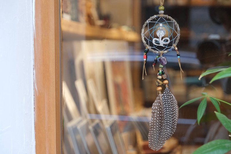 捕梦网挂饰 - 蛇吊饰 - 摆饰 - 棉．麻 卡其色