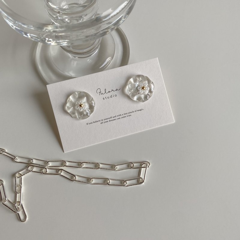 | 白雾茫茫 | 耳环 - 耳环/耳夹 - 植物．花 透明