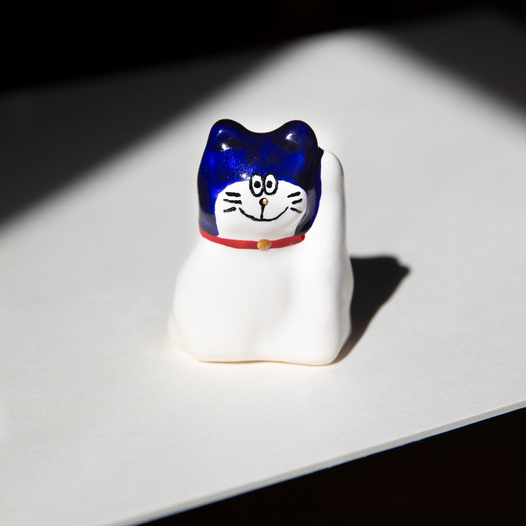 街头开运招财猫-诚恳哆啦 - 摆饰 - 陶 白色