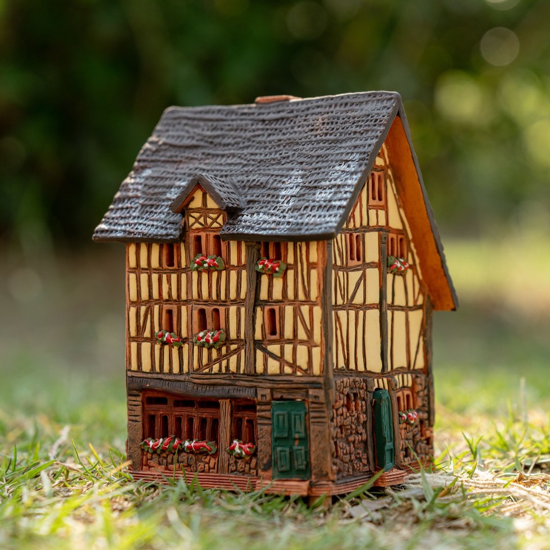 法国诺曼第小屋 高13cm - 摆饰 - 陶 