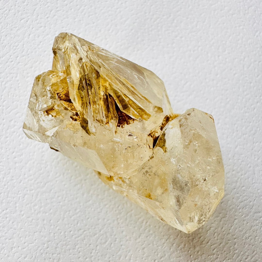 巴基斯坦黄泥骸骨水晶 紫8 彩虹 原石原矿水晶 矿标晶矿晶簇 - 摆饰 - 其他材质 黄色