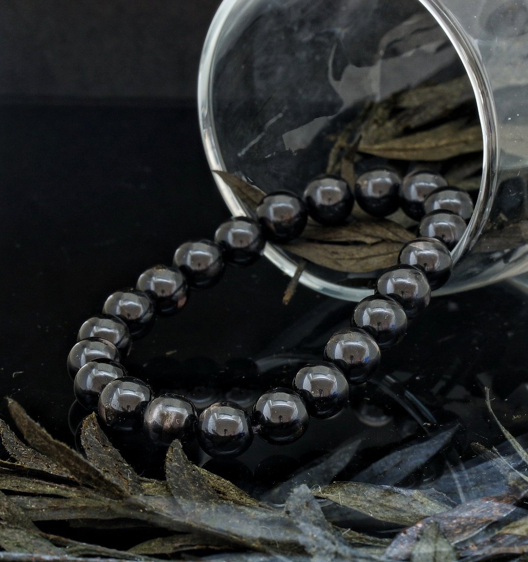 金运石 8.5mm 水晶手錬 ( Hypersthene crystal bracelet ) - 手链/手环 - 水晶 