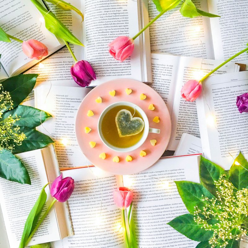 Tea Gift Box Floral + Fruity Tea Mix 15 Heart Shaped Tea Bags/Made in France - 茶 - 其他材质 白色