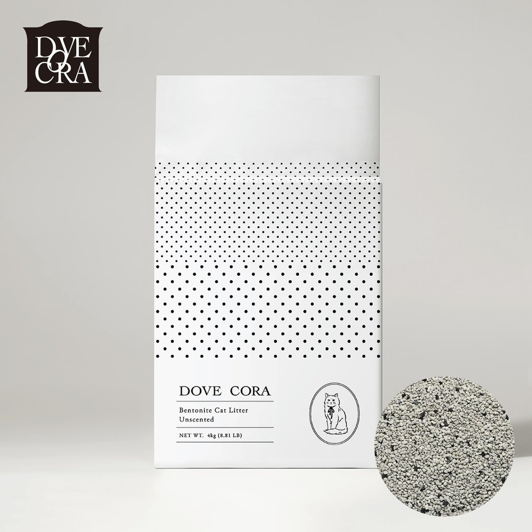 4包家庭优惠组 超凝结无香矿砂 纳基膨润土 DOVE CORA 朵芙寇拉 - 猫砂/猫砂垫 - 其他材质 