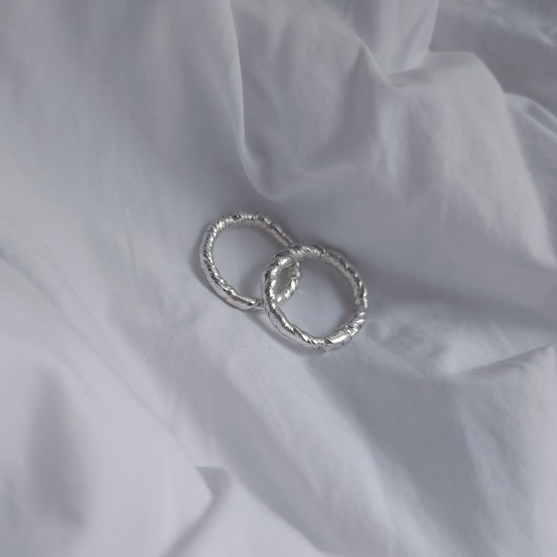 925 银 扭纹戒指 R_201 - 戒指 - 其他金属 银色