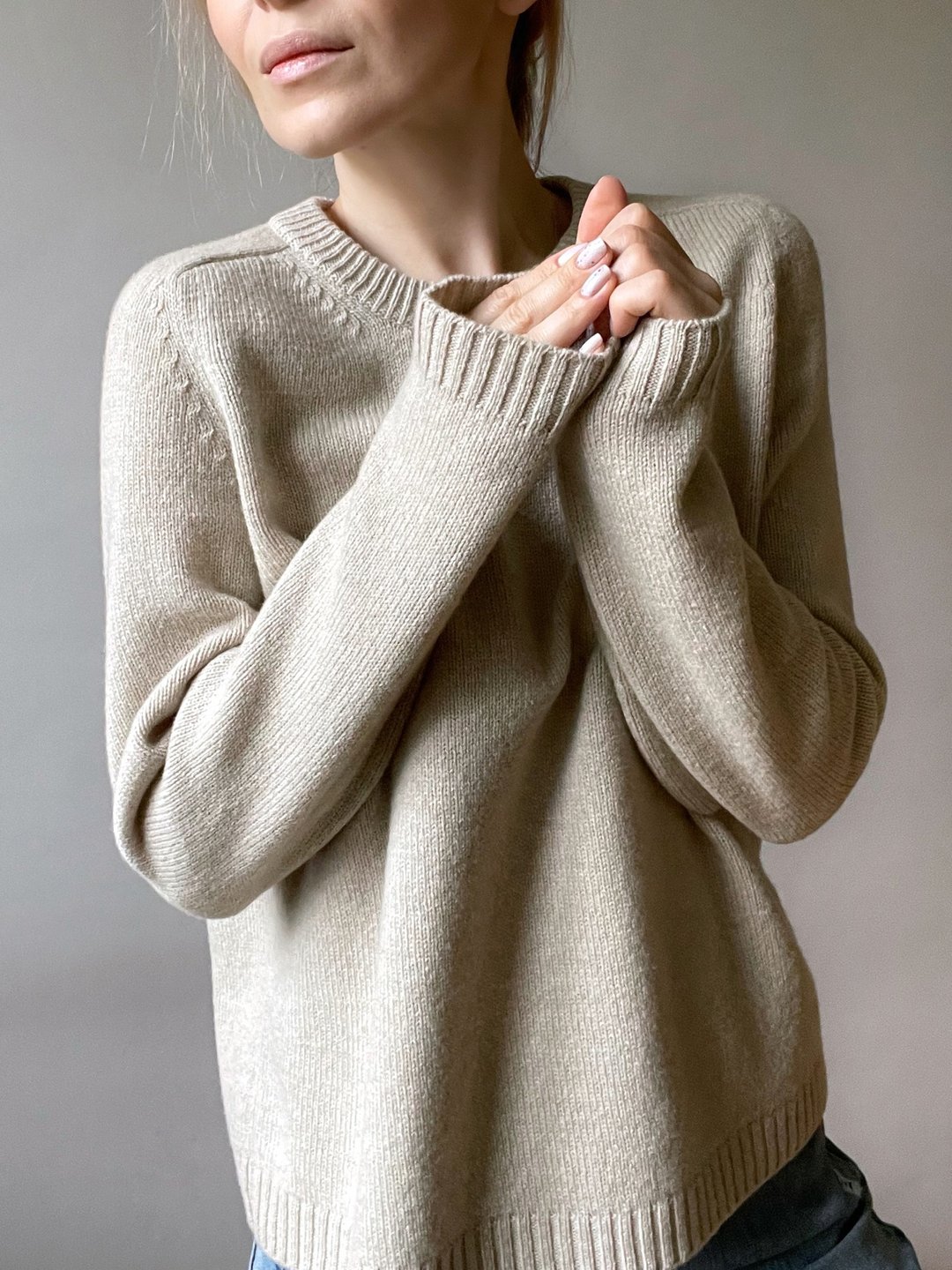 Crewneck sweater relaxed fit - 女装针织衫/毛衣 - 羊毛 
