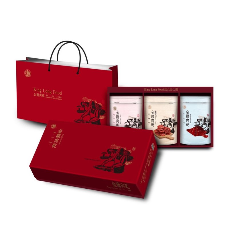 好礼B组合 蒜味金钱肉干180g黑胡椒金肉条180g本地牛肉干180g - 肉干/肉松 - 新鲜食材 