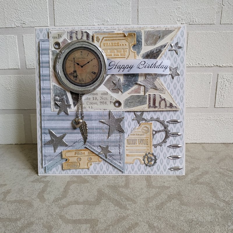 给男性的生日卡。快乐生日卡 - 卡片/明信片 - 纸 多色