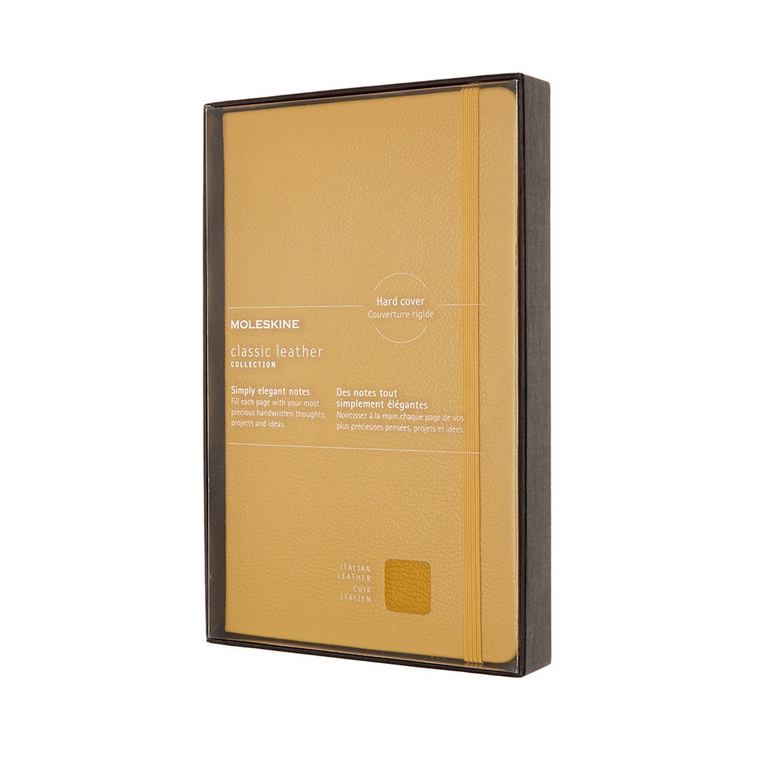_勿上架_MOLESKINE 经典皮革硬壳笔记本礼盒 - L 型横线 - 琥珀黄 - 笔记本/手帐 - 纸 黄色