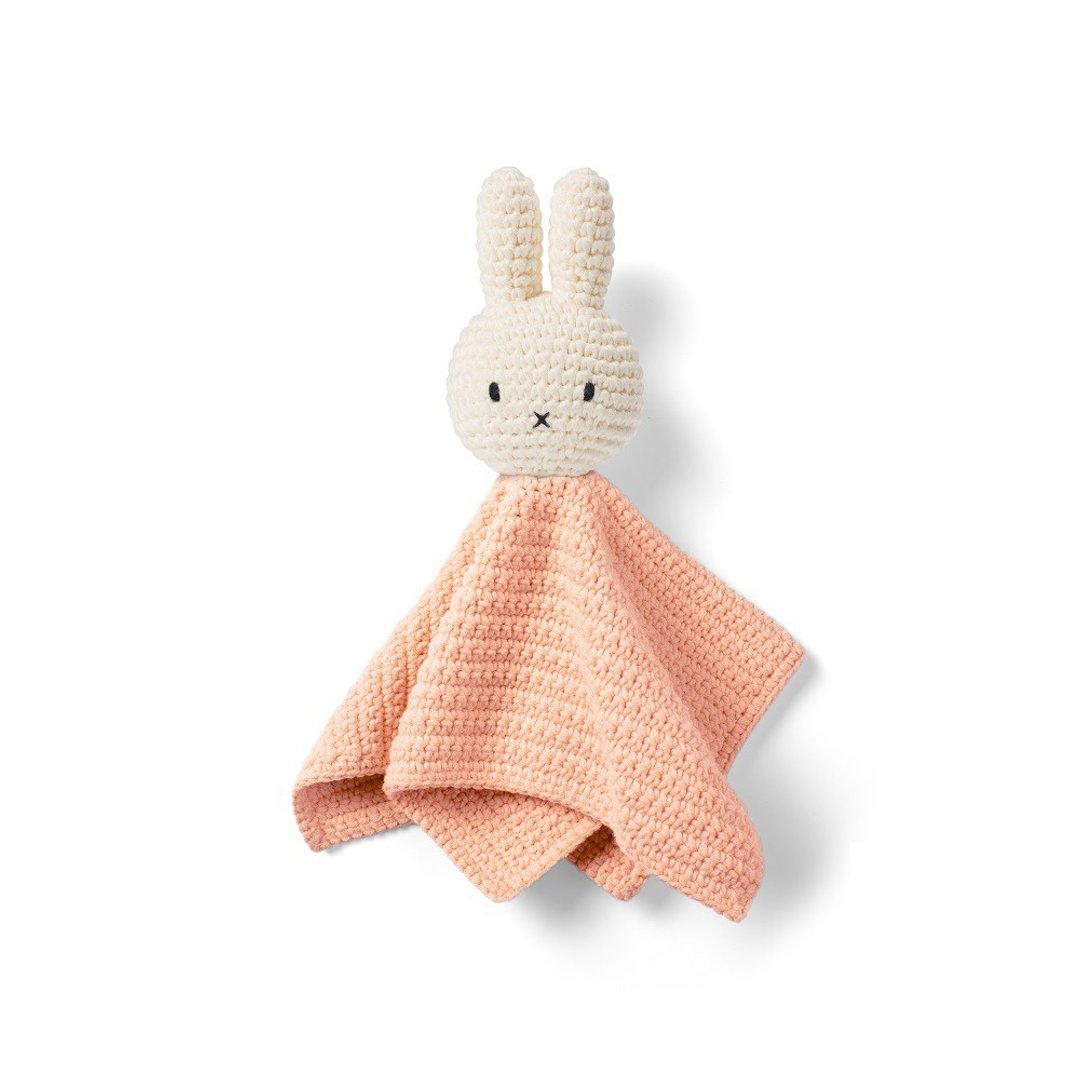 荷兰 Just Dutch | Miffy 米飞兔 手工编织 婴幼儿安抚巾 粉红色 - 玩偶/公仔 - 棉 粉红色