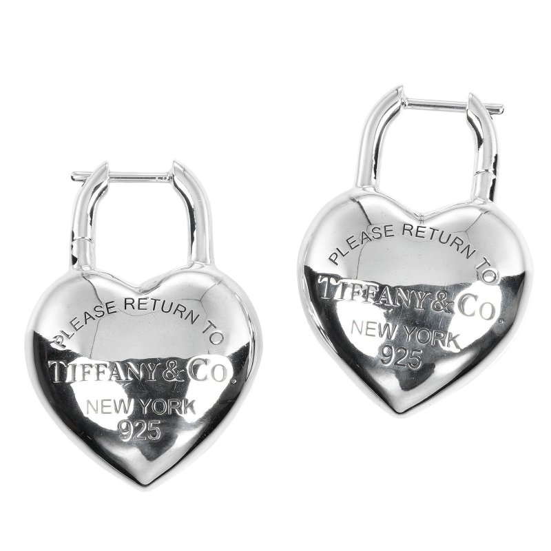 【日本直送】Tiffany 经典Return to Tiffany 满心耳环 925纯银 约22g TIFFANY&Co.【二手】A级品 - 耳环/耳夹 - 银 银色