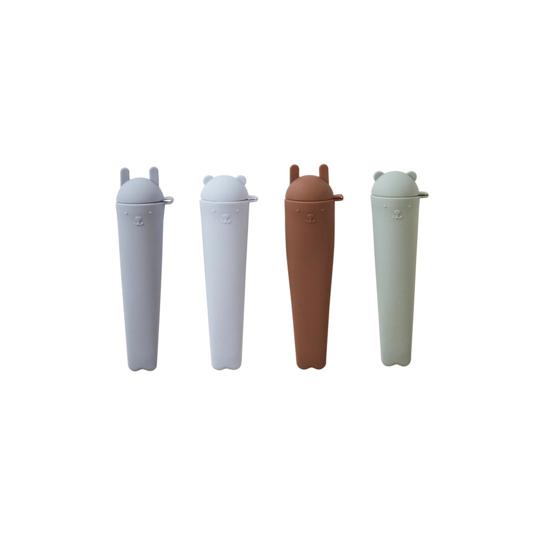 OYOY 童趣造型 硅胶冰棒模4入组 / 夏日海滩 - 环保吸管 - 硅胶 