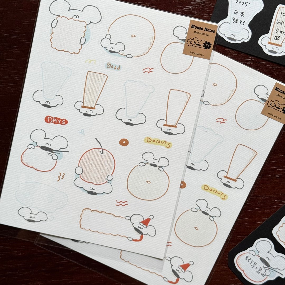 Mouse notes 小老鼠的留言 - 贴纸 - 纸 