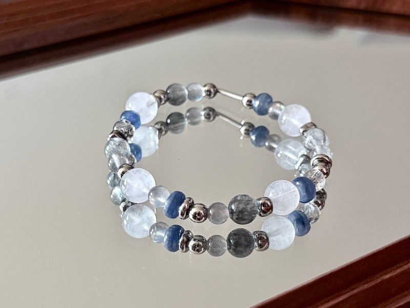 北欧雪冬/ 不锈钢 天然水晶能量手链/ 定制礼物 - 手链/手环 - 水晶 