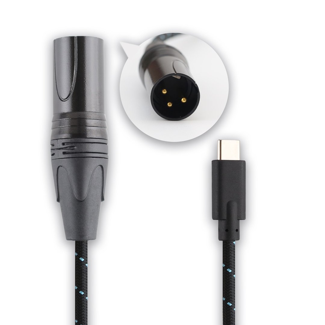 无氧铜 TYPE-C - XLR 3Pin卡侬头转接线【M203】适用 扩大机 - 数码小物 - 其他材质 