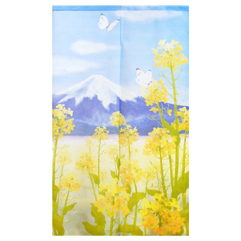 日本制コスモ长门帘富士山春天油菜花 - 门帘/门牌 - 其他人造纤维 