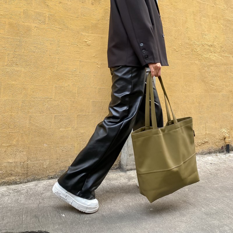 TOTE - GREEN / RUST BRAND - 手提包/手提袋 - 人造皮革 绿色