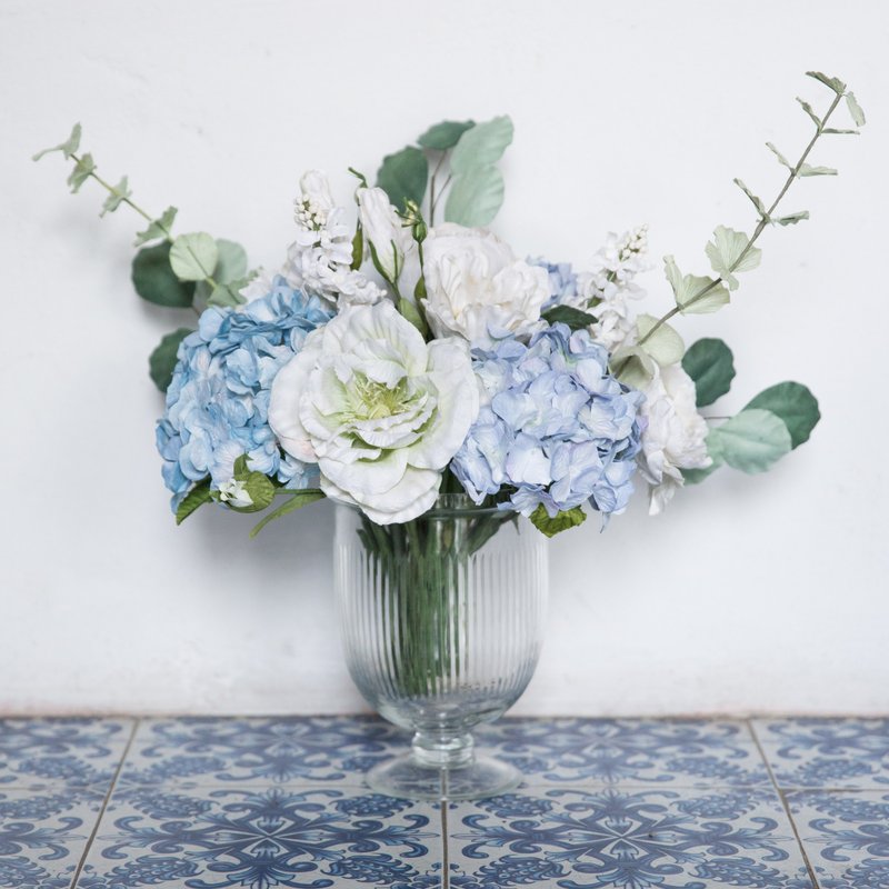 BABY BLUE SET - Medium Posie Rooms for Home Decoration - 香薰/精油/线香 - 纸 蓝色