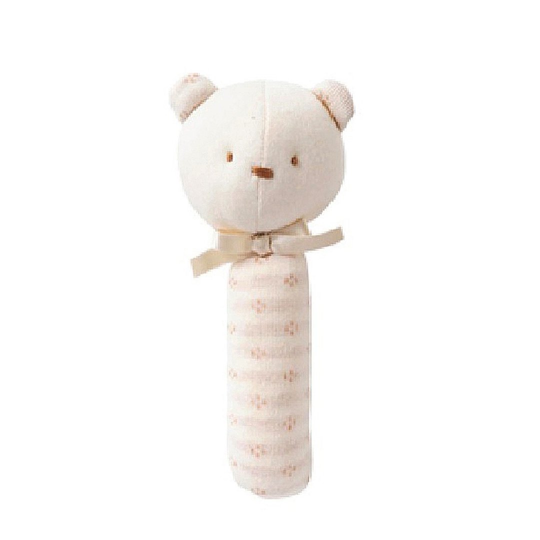 【日本OP mini】有机棉婴儿棒摇铃/玩偶 小熊 - 玩具/玩偶 - 棉 