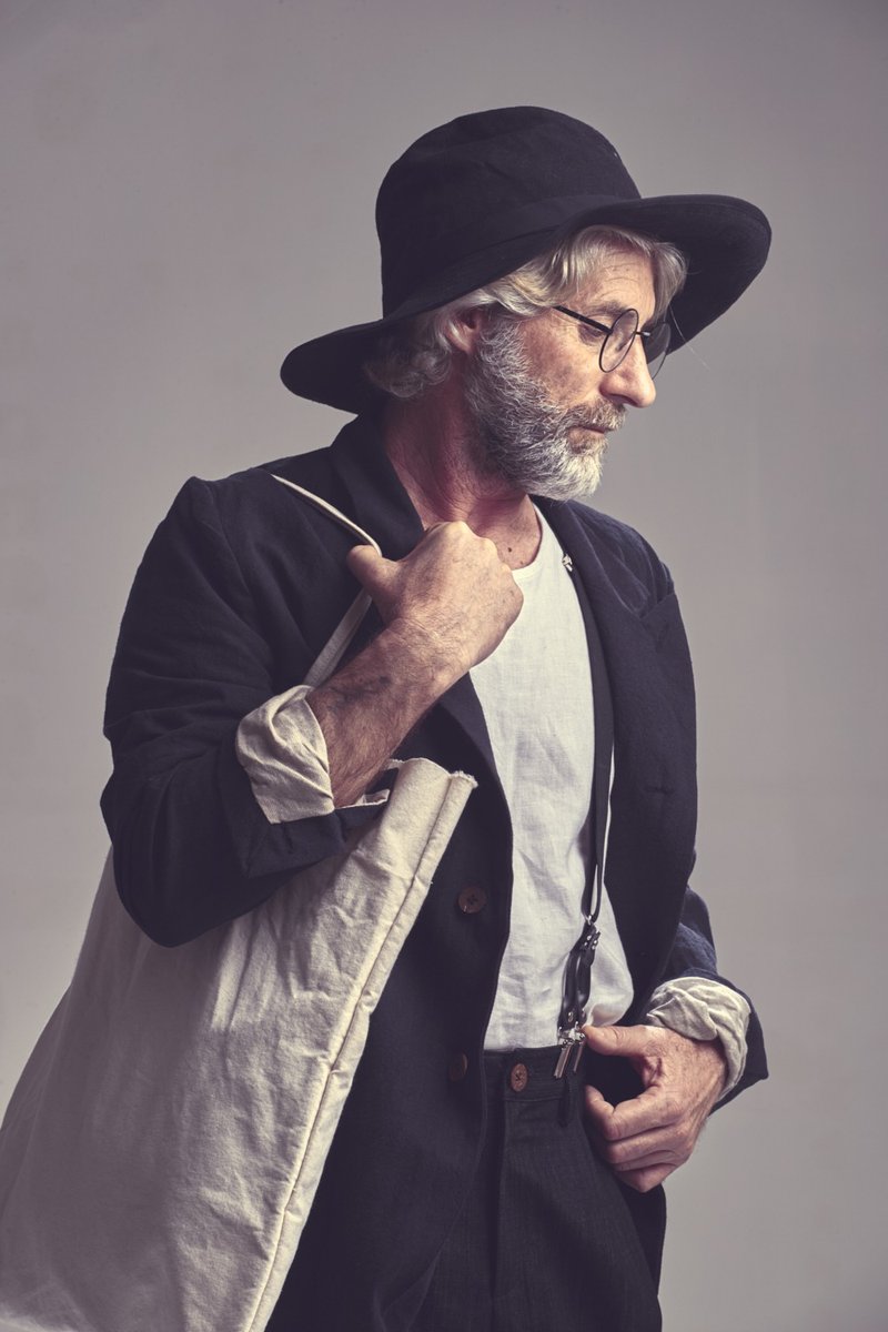 折痕绵麻西装外套 - 男装西装外套 - 棉．麻 黑色