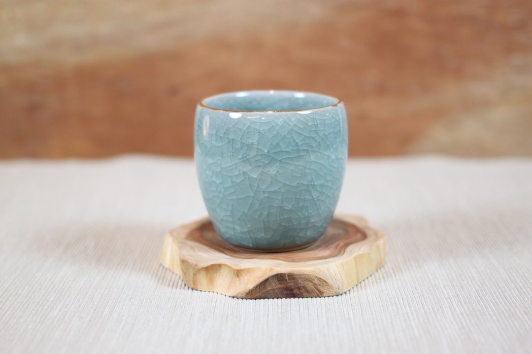 【圣诞礼盒】哥窑 冰裂釉 手工日式小杯 惜福品 - 茶具/茶杯 - 陶 
