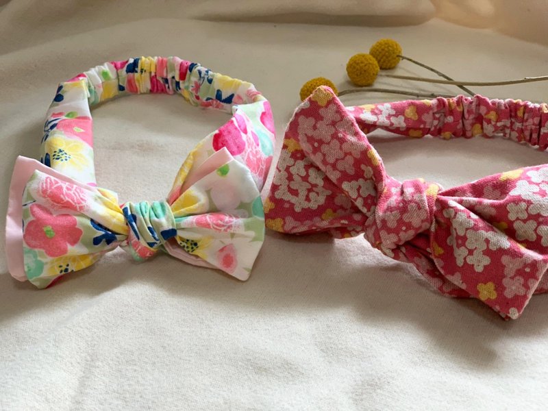 Hanju's羊毛儿。日本绑结蝴蝶结发带 发带 发饰 儿童发带 婴儿 - 婴儿饰品 - 棉．麻 多色