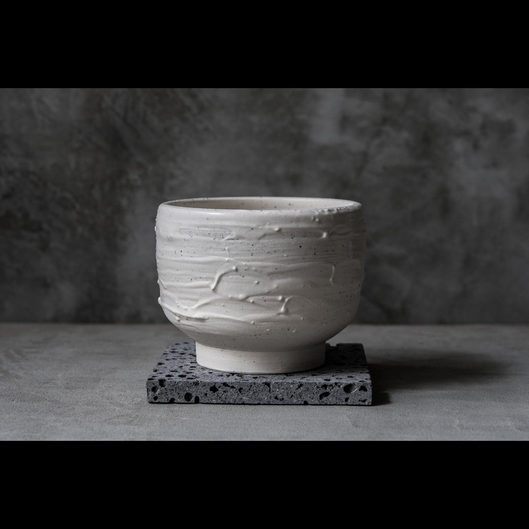 。自由土流白陶茶碗 / 餐碗 - 碗 - 陶 