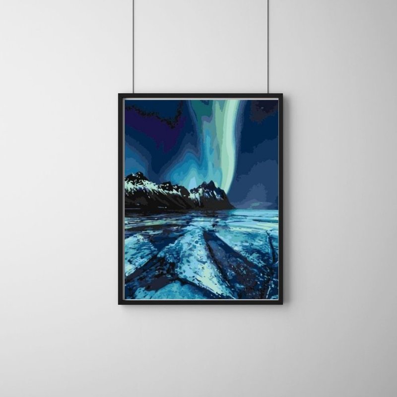 冰岛极光 创意数字油画 【销售排行榜 】 - 插画/绘画/写字 - 其他材质 