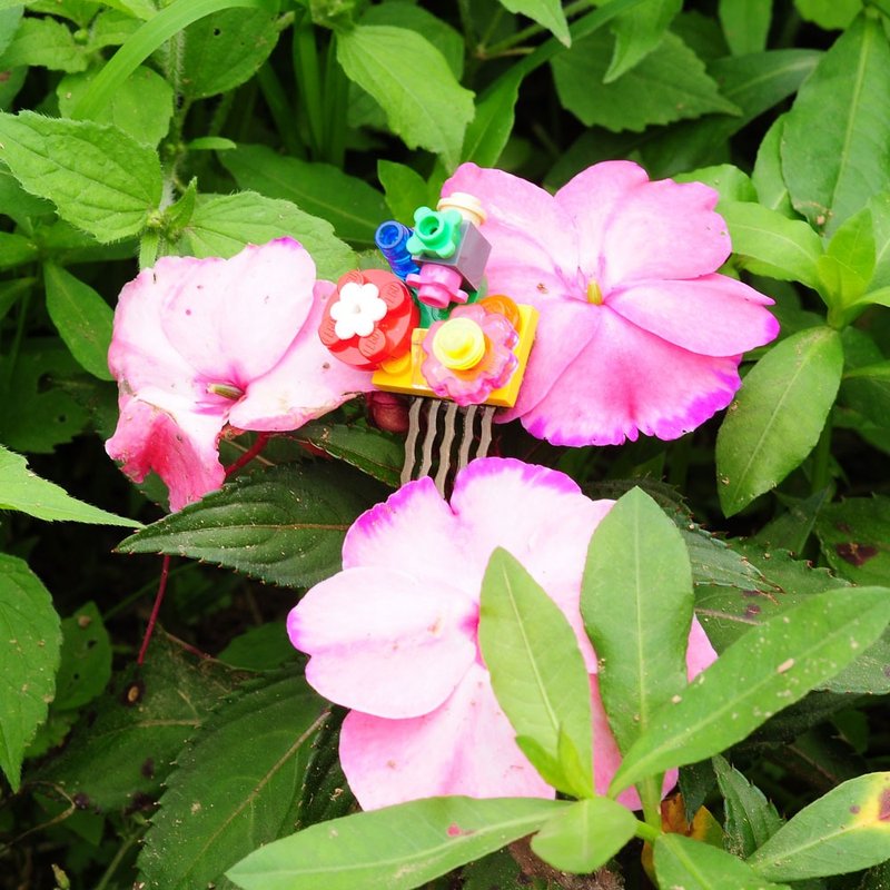 手作 乐高 发簪 和风 发饰 艺妓 花傀 发叉 浴衣 日韩 花 不撞款 - 发饰 - 其他材质 多色