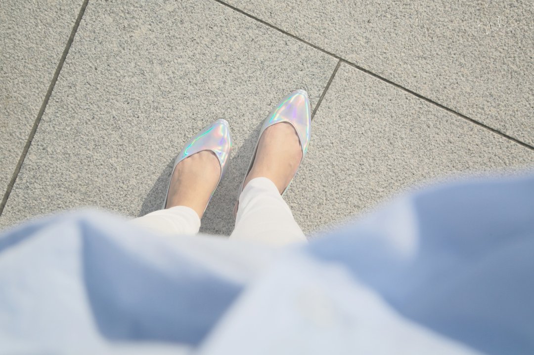 WL Pearl 低跟(海洋) Heeled Sandals - 男女凉鞋 - 真皮 白色