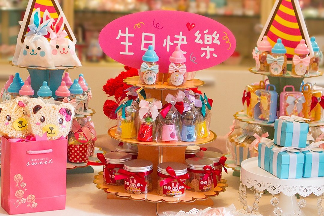 现货可超取 生日塔 小女生粉 小奶瓶-生日快乐款 CAKE-003 - 零食/点心 - 新鲜食材 多色