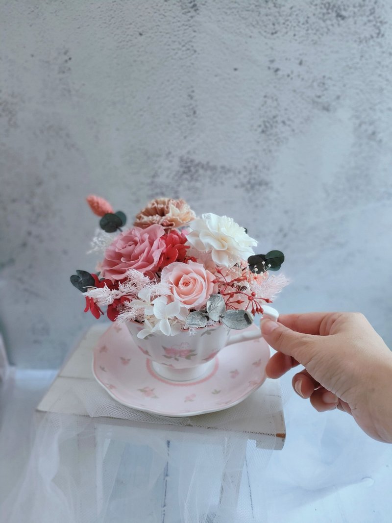 现货~永生花- 午茶时光 母亲节礼物 - 干燥花/捧花 - 植物．花 粉红色
