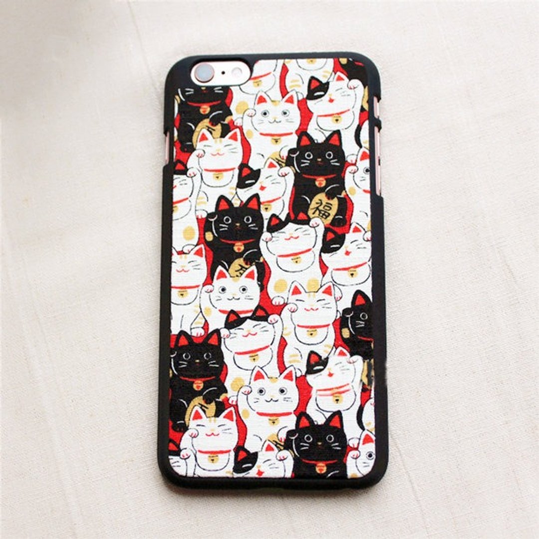 （新品5折限量1件）布艺可绣字刻字  苹果手机壳 iPhone（i6.i6s,i6splus.i7.i7plus) 創意手機殼 保護殼 招财猫 生日礼物 - 手机壳/手机套 - 塑料 